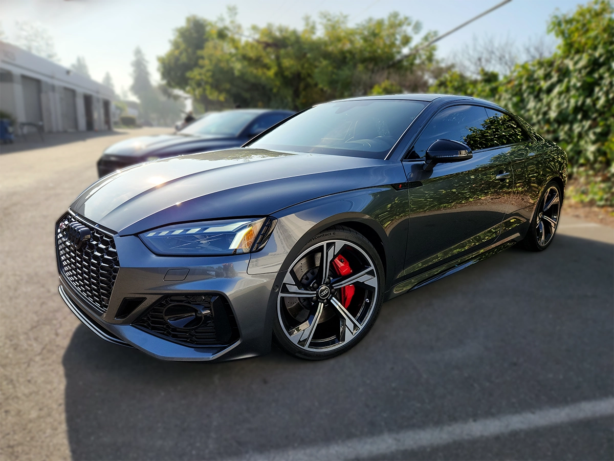 Audi RS5 with premium ceramic window tint installed by Phat Tint Shop